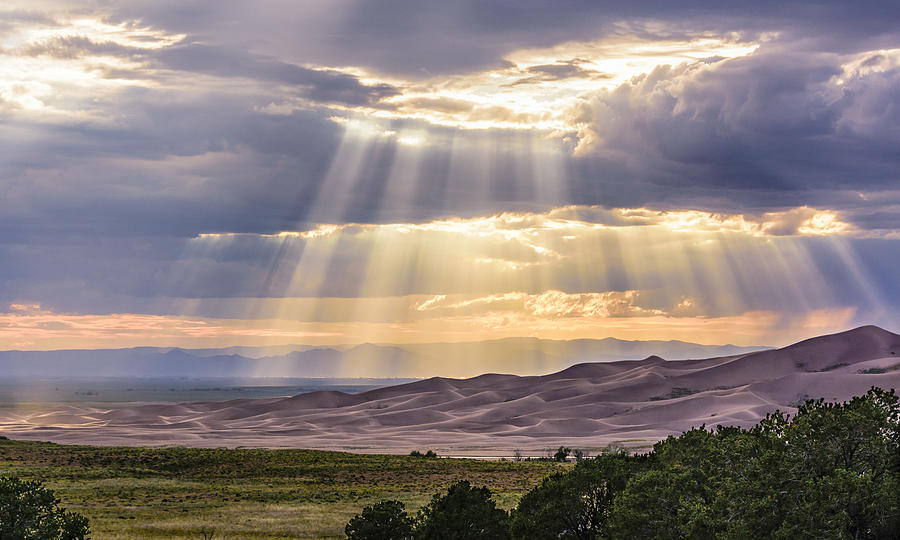 Sunset at the Great Sand Dunes 2 #1 Photograph by Betty Eich