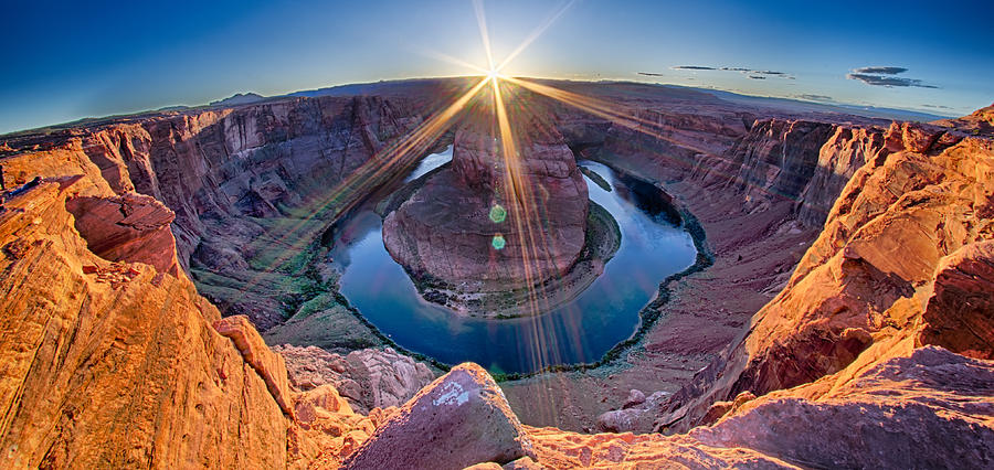 Sunset at the Horseshoe Band - Grand Canyon #1 Photograph by Alex Grichenko
