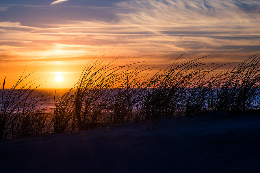 sunset at the North Sea Photograph by Hannes Cmarits