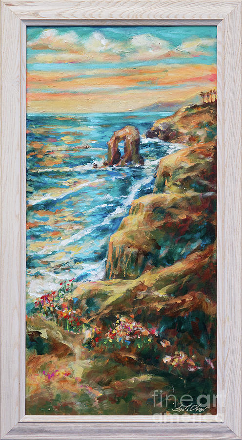 Sunset Cliffs #1 Painting by Linda Olsen