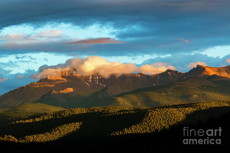 Sunset Clouds on Pikes Peak #1 Photograph by Steven Krull