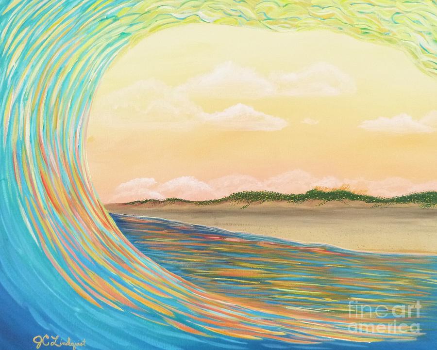 Sunset Curl Painting by Jenn C Lindquist