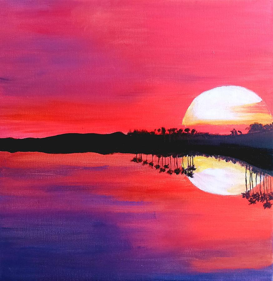 Sunset #1 Painting by Faashie Sha