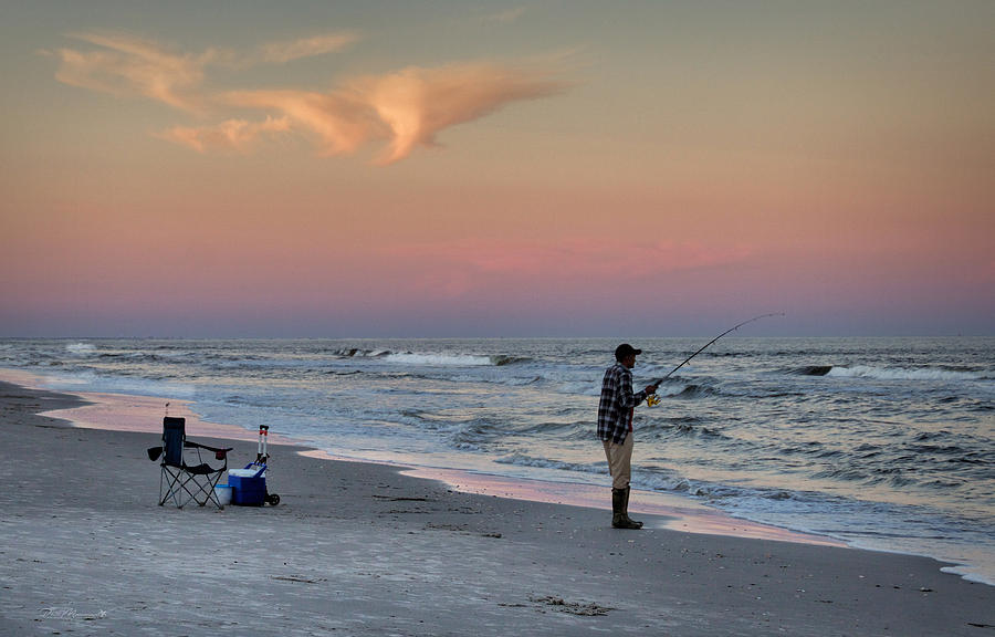 Sunset Fisherman #2 Photograph by Phil Mancuso