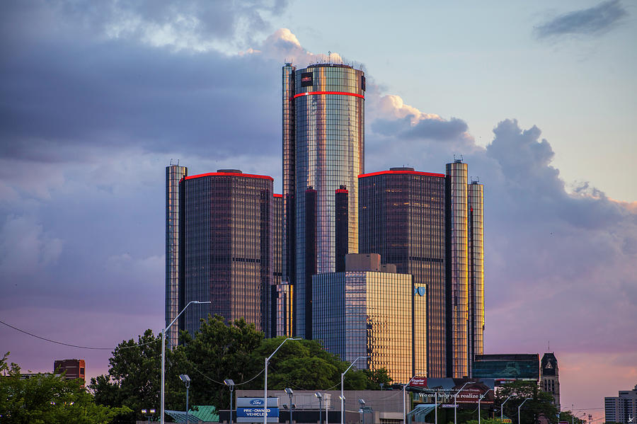 Detroit Photograph - Sunset in Detroit #1 by Nicholas Grunas
