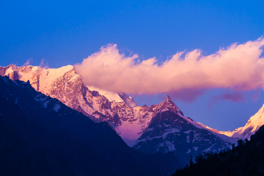 Sunset Photograph - Sunset in the Indian Himalayas by Nila Newsom