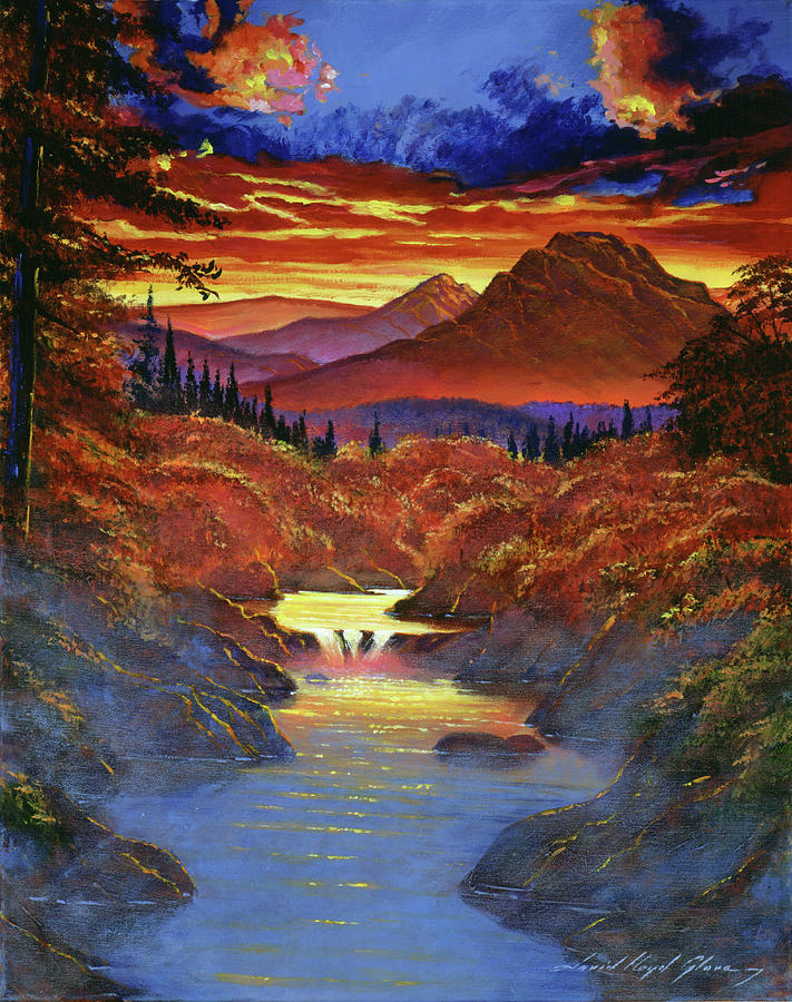 Sunset In The Valley Painting