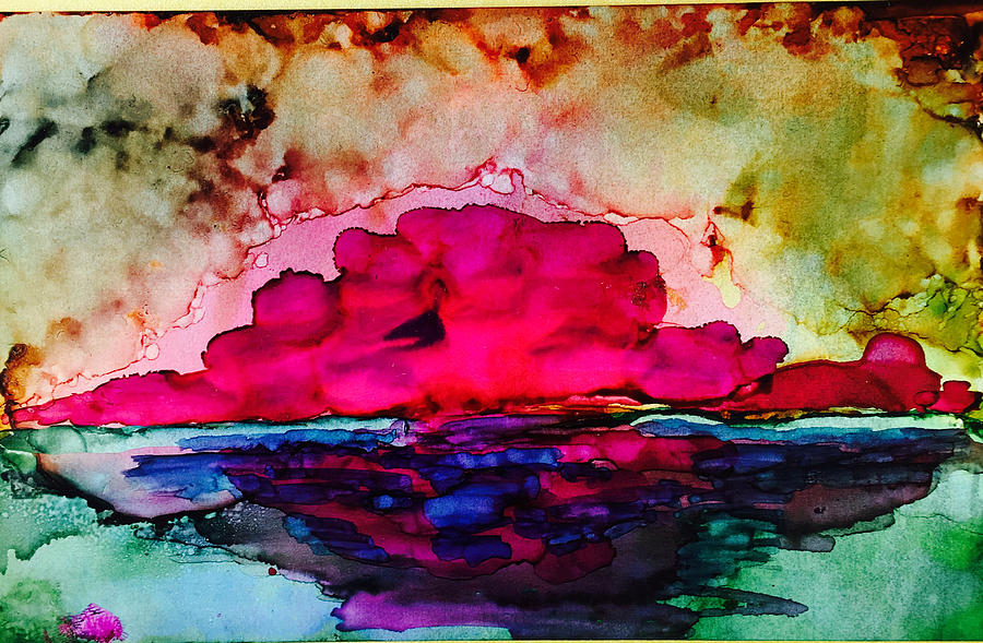 Sunset #1 Painting by Karin Eisermann