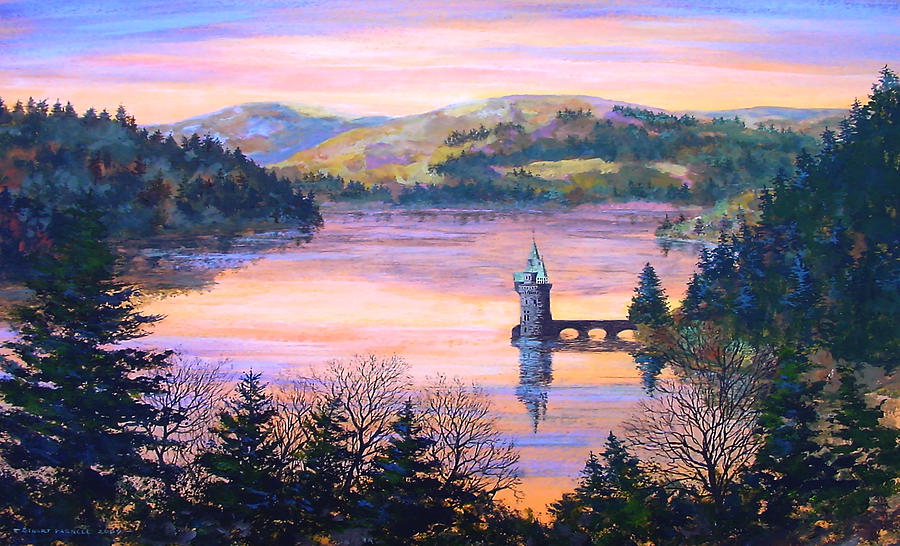 Sunset Lake Vyrnwy #1 Painting by Stuart Parnell