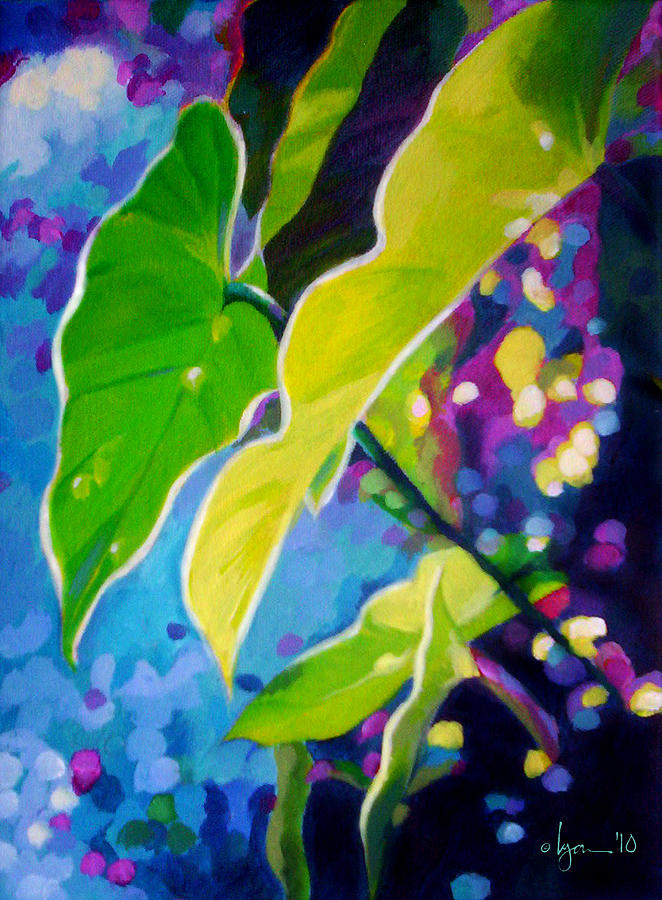 Sunset Leaves #1 Painting by Angela Treat Lyon