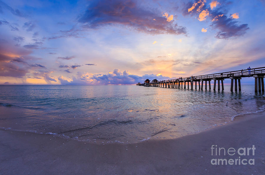 Sunset Naples Pier Florida #1 Photograph by Hans- Juergen Leschmann