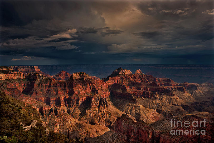 Sunset North Rim Grand Canyon National Park Arizona Photograph by Dave Welling