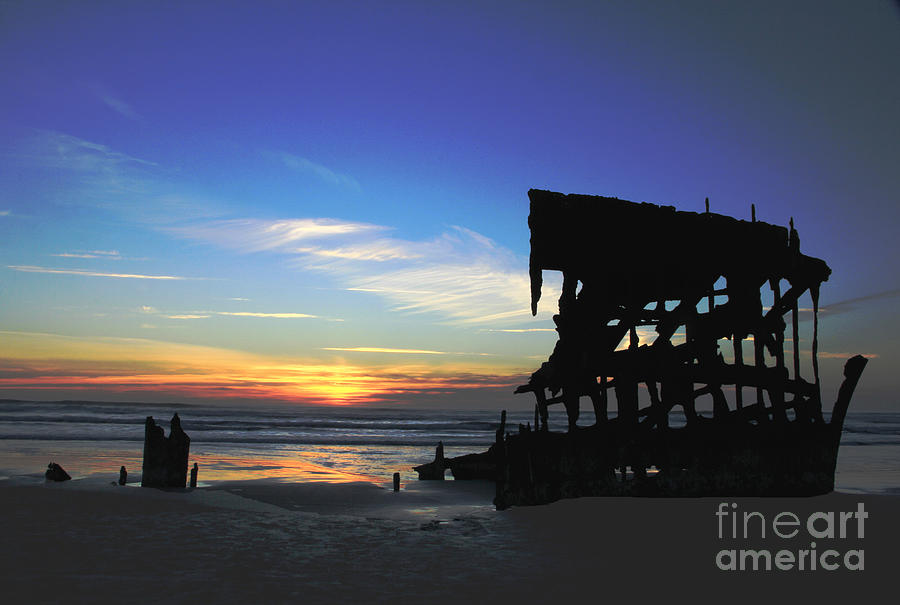 Sunset Of Peter Iredale Photograph