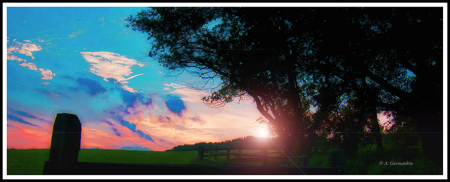 Sunset Over a Meadow #1 Photograph by A Macarthur Gurmankin