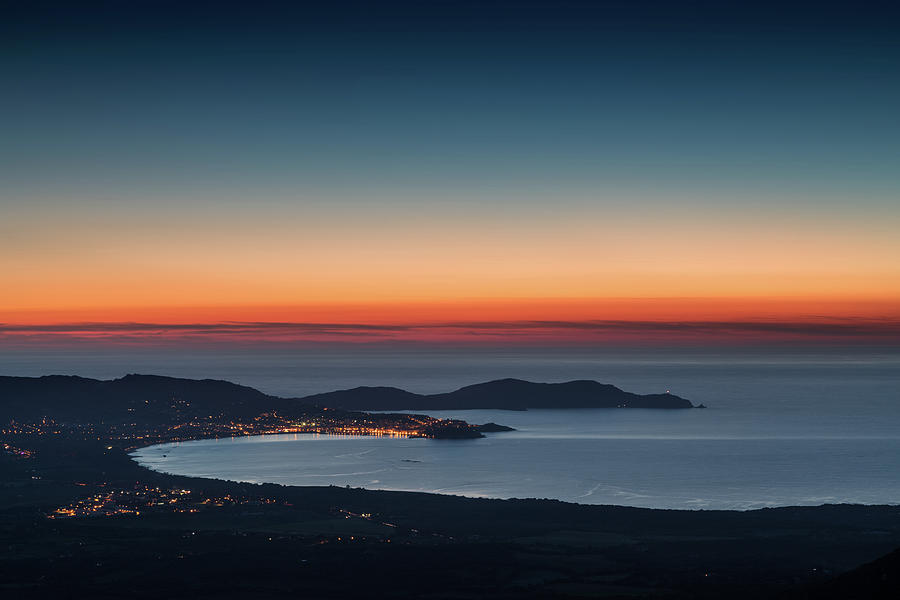 Sunset Over Calvi Bay And Revellata In Corsica Photograph