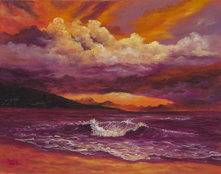 Sunset Over Lanai #1 Painting by Darice Machel McGuire