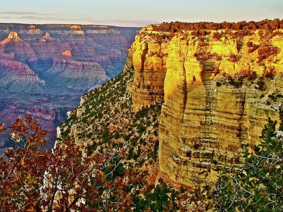 Sunset over the Grand Canyon from Rim Trail, Grand Canyon National Park-Arizona #1 Photograph by Ruth Hager