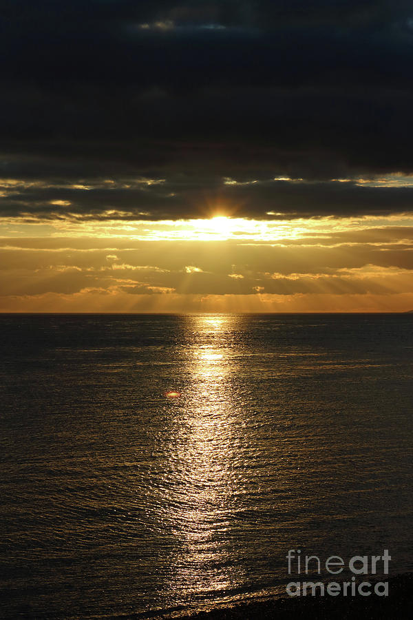 Sunset over the solent Hampshire England UK #1 Photograph by Julia Gavin