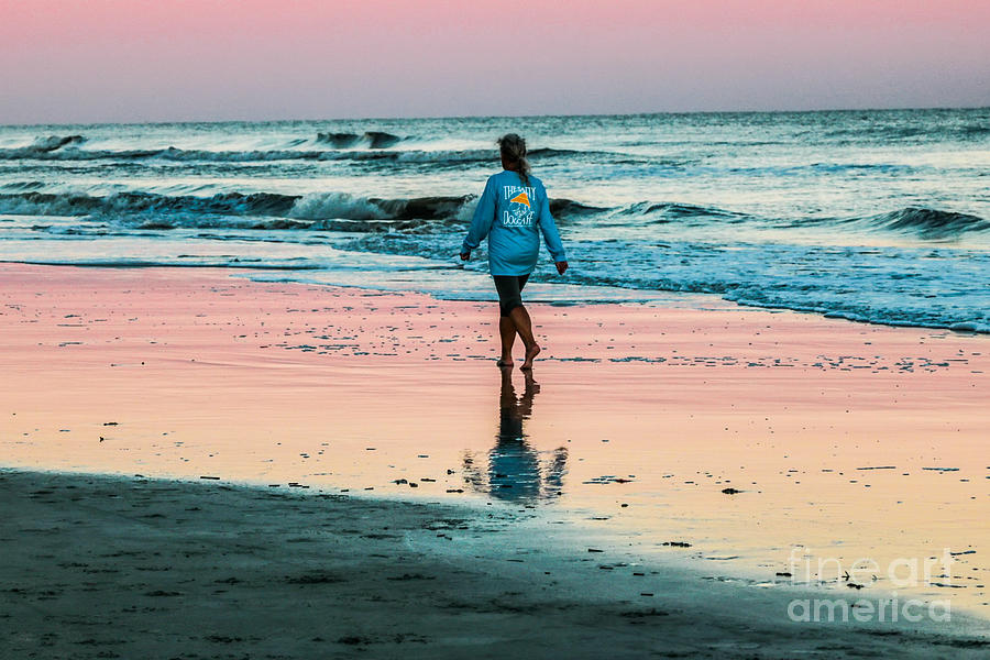 Sunset Stroll in the Surf Hilton Head Photograph by Thomas Marchessault