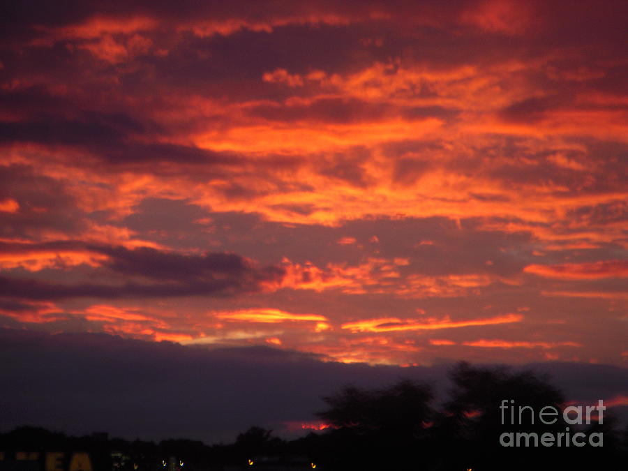 Red Sunset Photograph by Vesna Antic