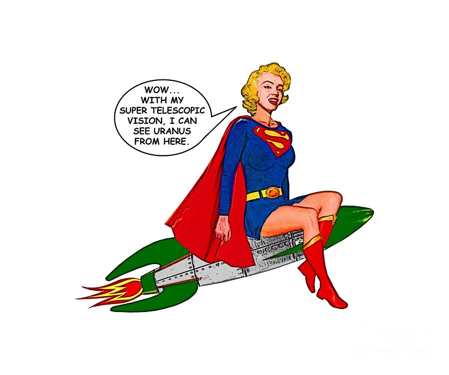 Supergirl Can See Uranus #1 Digital Art by David Caldevilla