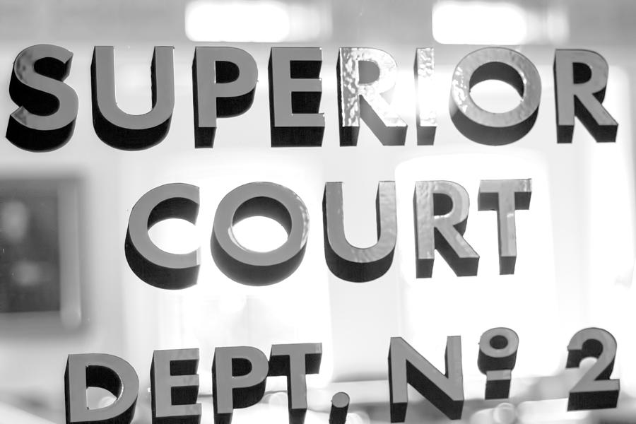Superior Court  BW Photograph by Cathy Anderson