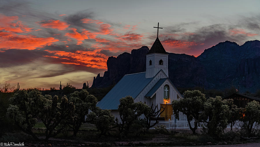 Superstition Sunrise #1 Photograph by Mike Ronnebeck