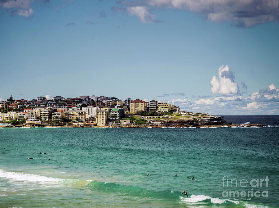 Surfers In Famous Bondi Beach Sydney Australia On Sunny Day #1 Photograph by JM Travel Photography