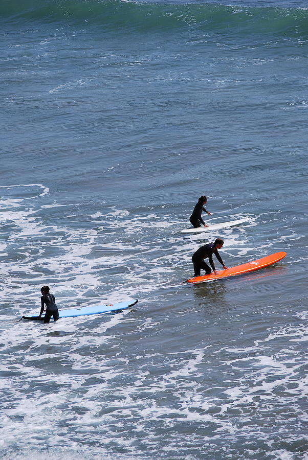 Sports Photograph - Surfers. #1 by Oscar Williams