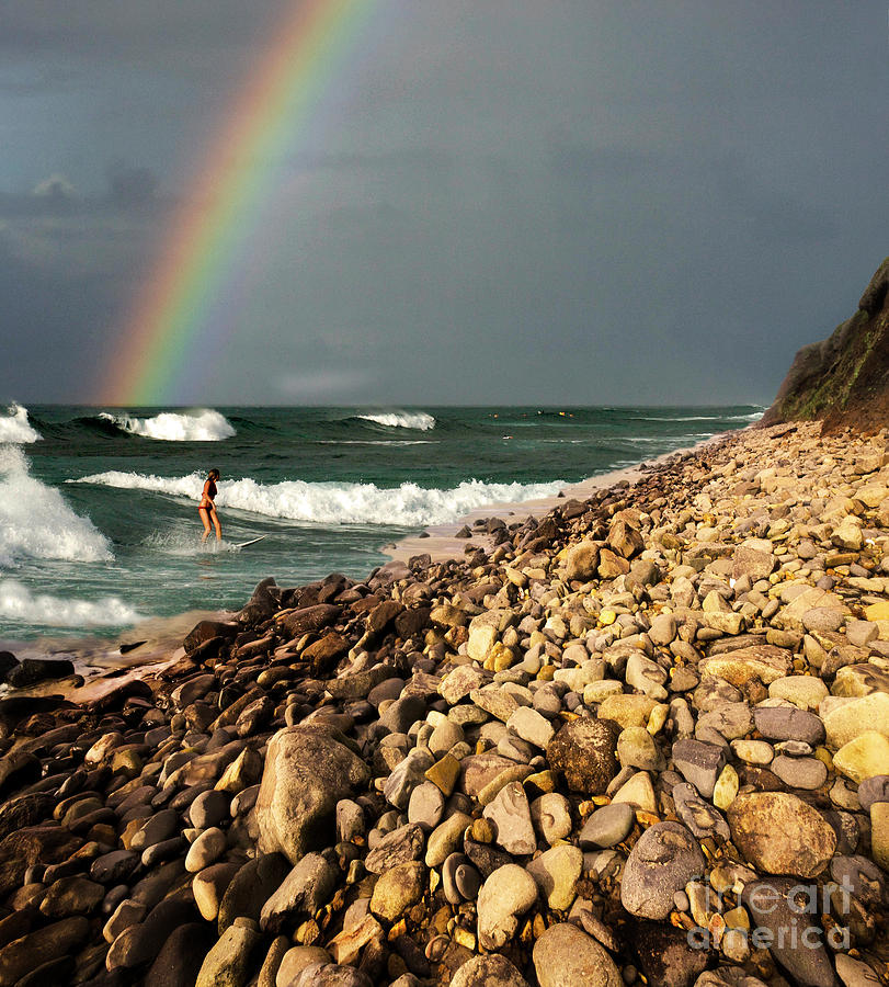 Surfing With Rainbows #1 Photograph by Bob Christopher