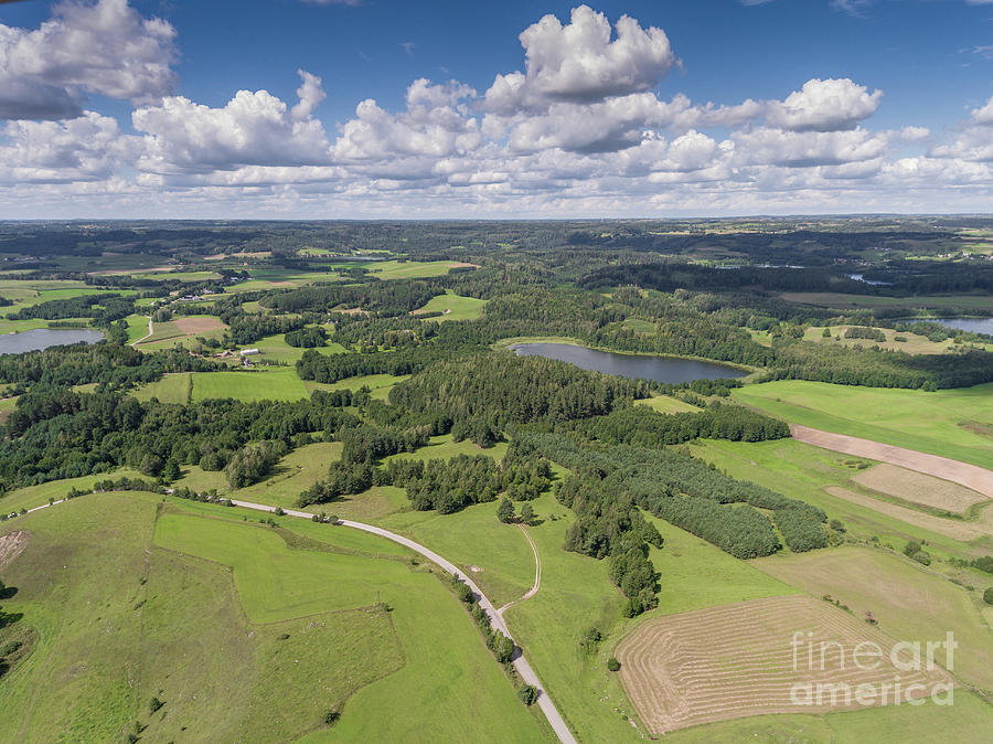 Summer Photograph - Suwalki Landscape Park, Poland. Summer time. View from above. #1 by Mariusz Prusaczyk