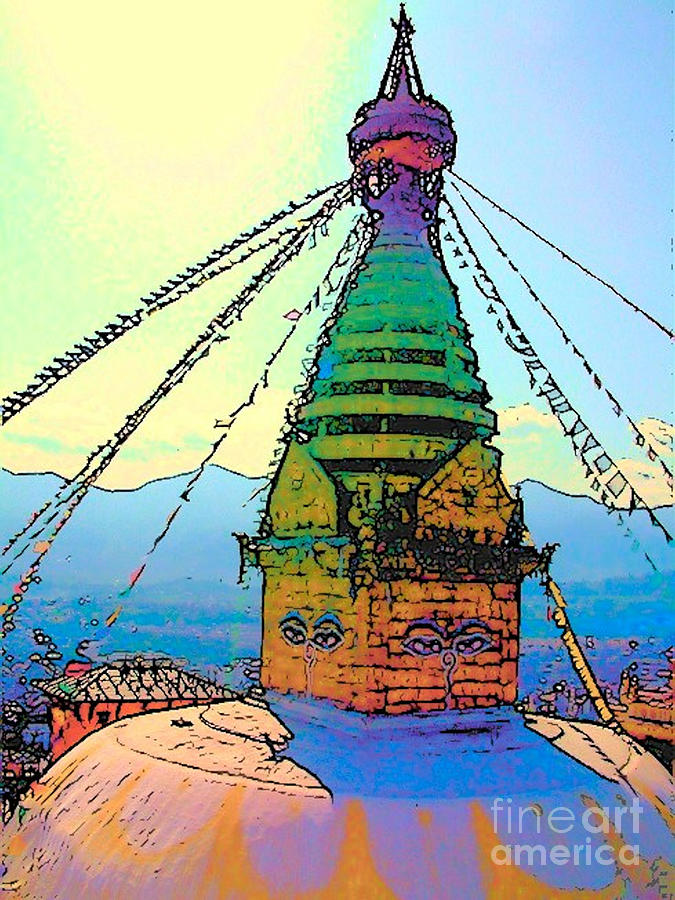 Swayambhunath #1 Photograph by Lisa Dunn