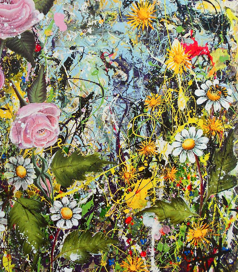 Sweet like honey detail #1 Painting by Angie Wright