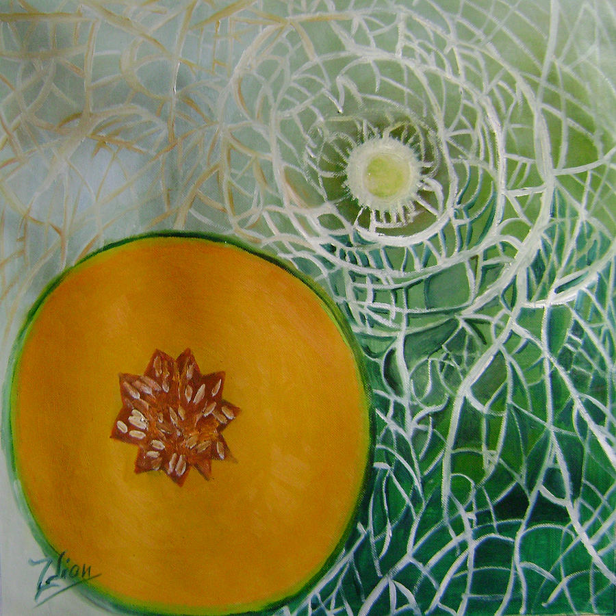 Abstract Painting - Sweet Melon Patterns #1 by Lian Zhen