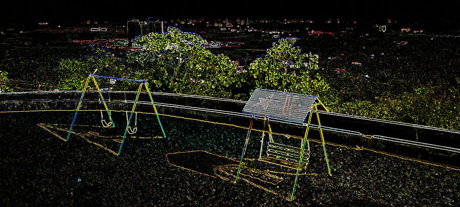 Still Life Digital Art - Swinging Above The City #1 by Farah Faizal