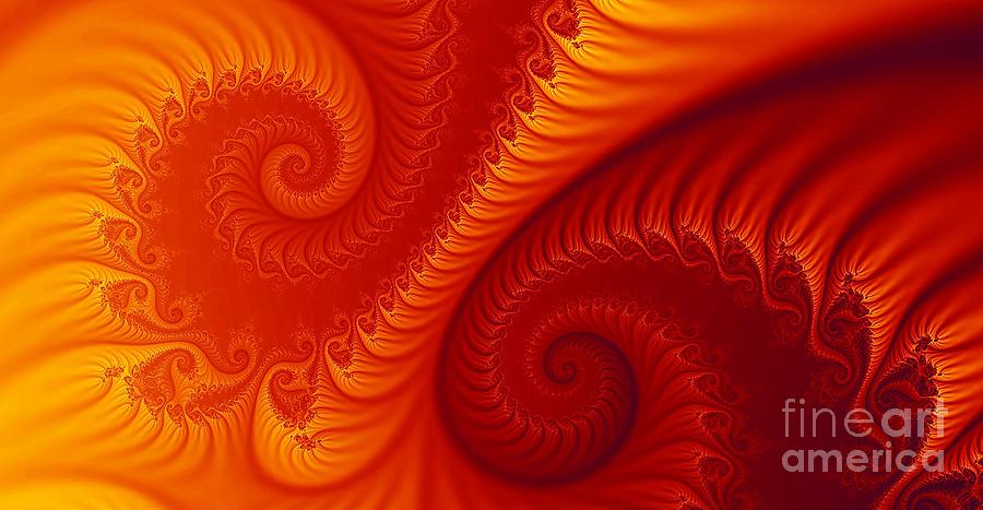 Abstract Digital Art - Swirls Two by Geraldine DeBoer