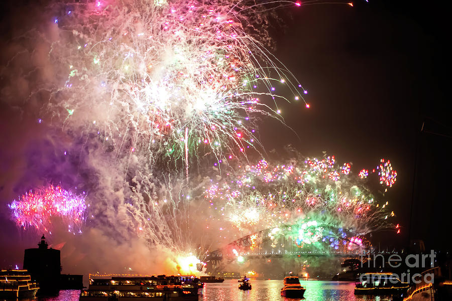 Sydney Fireworks Photograph by Benny Marty - Fine Art America