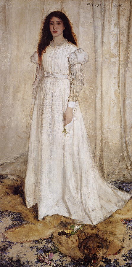 Symphony In White No. 1 - The White Girl  #1 Painting by James Abbott McNeill Whistler