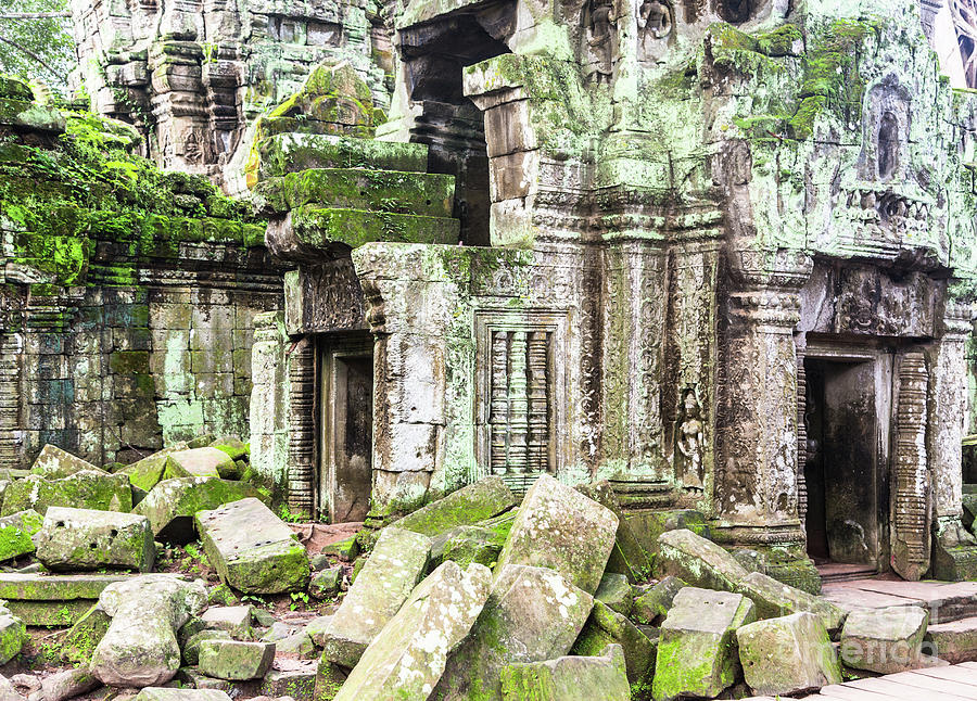 Ta Prohm temple in Angkor, Siem Reap in Cambodia #1 Photograph by Didier Marti