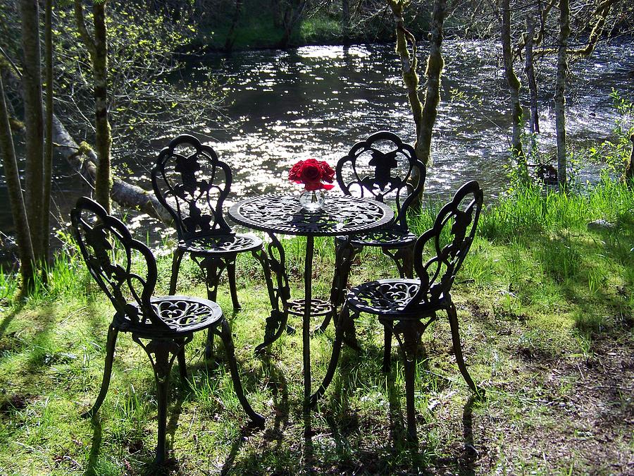 Table by the River Photograph by Julie Rauscher