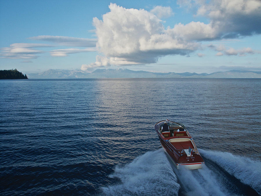 Tahoe Riva Runabout aerial #1 Photograph by Steven Lapkin