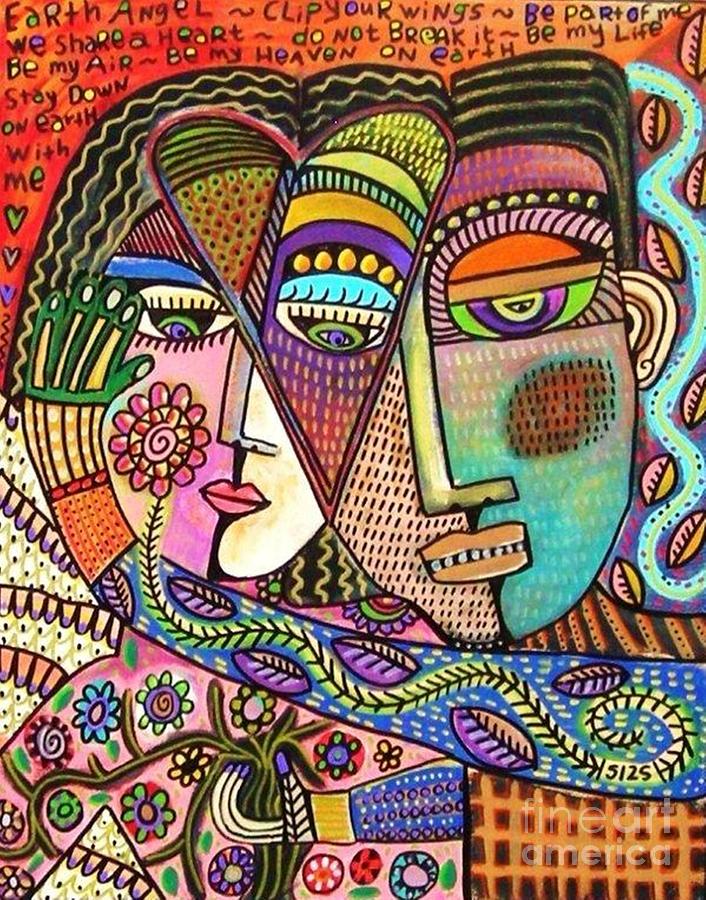 Talavera Garden Angel Lovers by Sandra Silberzweig Talavera Garden Angel Lovers by Sandra Silberzweig