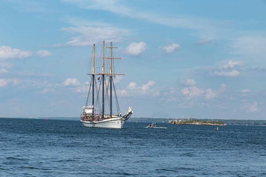 Tall ship on the St. Lawrence #1 Photograph by Josef Pittner