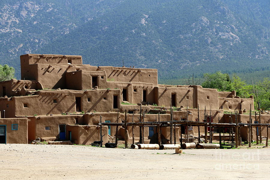 Summer Photograph - Taos Pueblo #2 by Christiane Schulze Art And Photography
