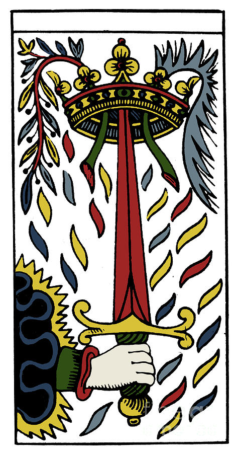 Tarot Card Ace Of Swords #1 Photograph by Granger