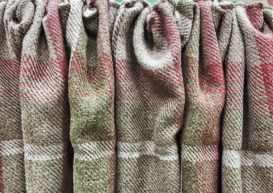 Tartan curtain pattern #1 Photograph by Tom Gowanlock