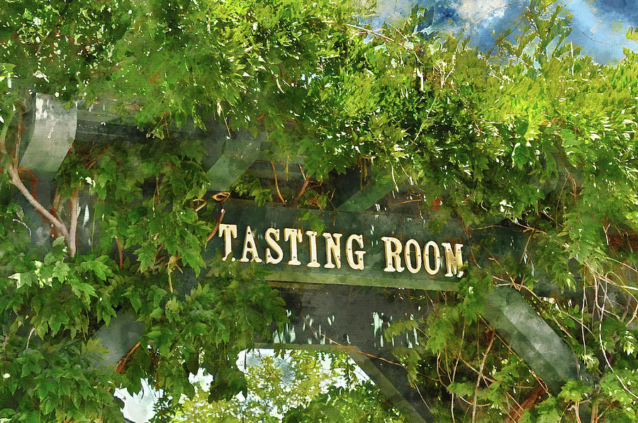 Tasting Room Sign #1 Photograph by Brandon Bourdages