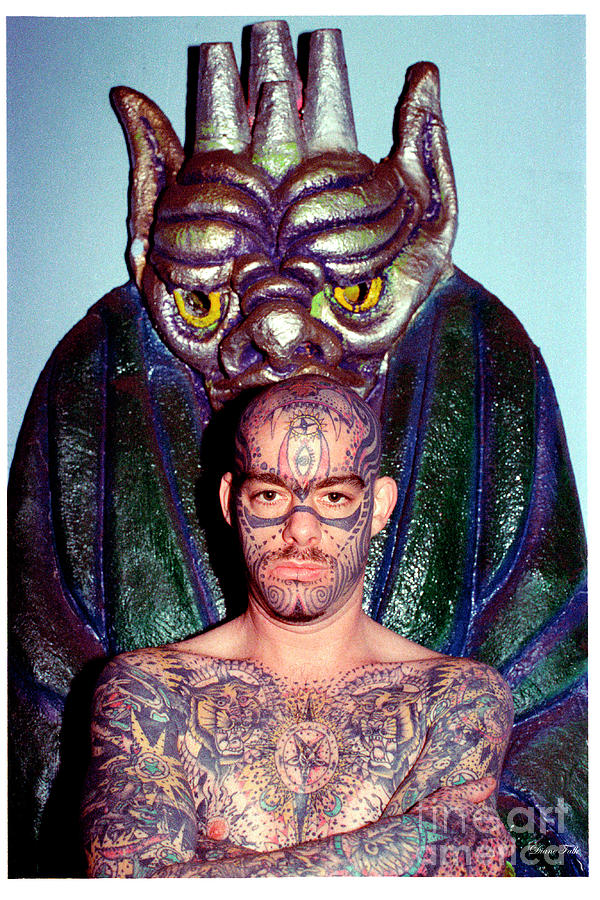 Sideshow Photograph - Tattoo Mike #1 by Diane Falk