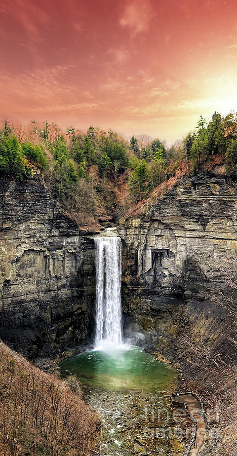 Taughannock Falls, Ithaca, New York #1 Digital Art by Amy Cicconi