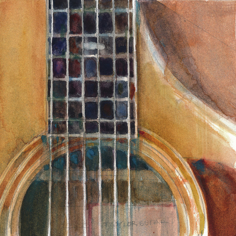 Music Painting - Taylor Acoustic Guitar #1 by Dorrie Rifkin